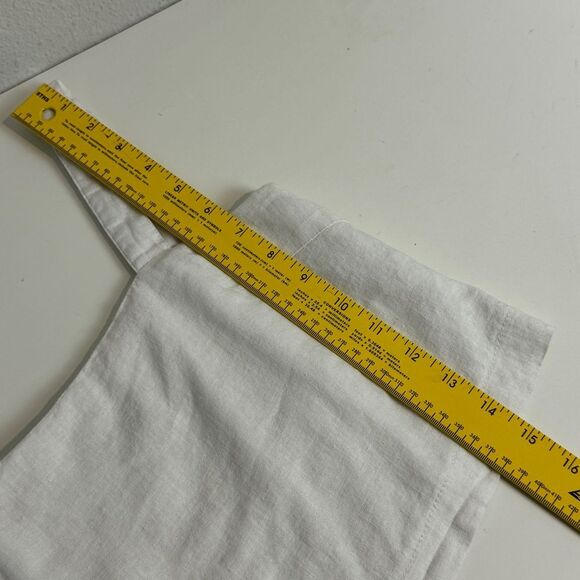 Princess Polly White Cropped Linen Blend Tank 0 - Picture 9 of 9